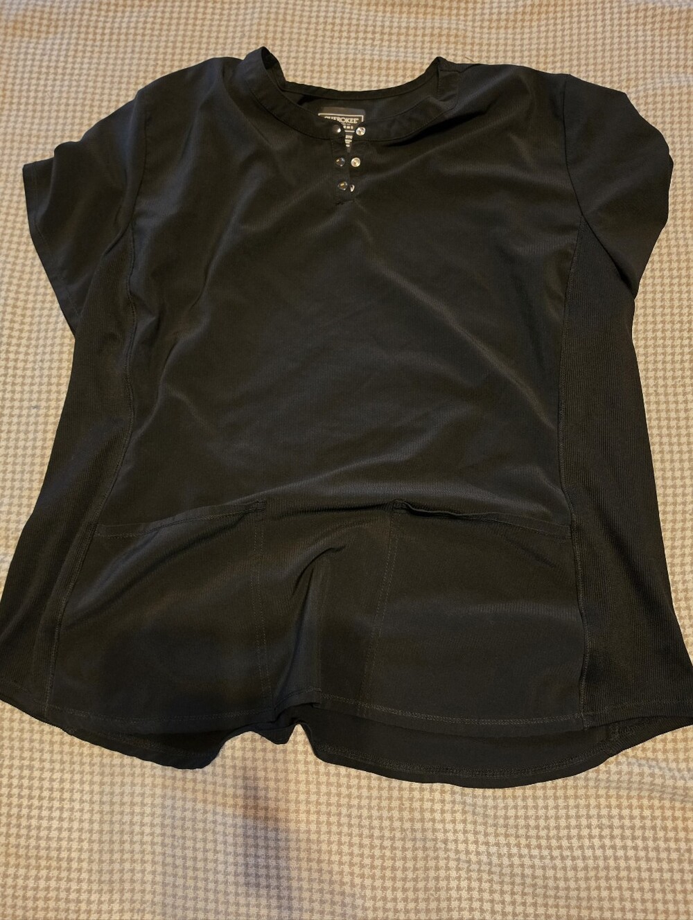 Cherokee Black Women's Short-Sleeve Scrub Top